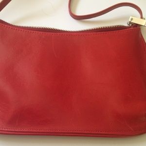 Handmade Red Leather Handbag/Cluth/Purse